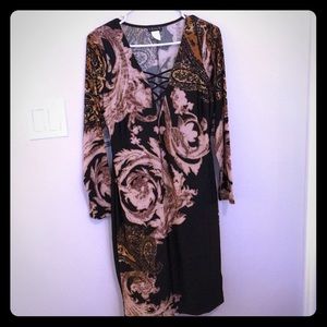 Brand new Venus pink and black paisley dress